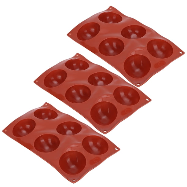 Hacer 3 Uds Molde De Silicona Semiesférico DIY Para Hornear Hacer Pastel De Chocolate Caliente Postre Gelatina Cúpula Mousse L