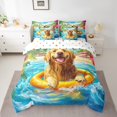 thumbnail image 2 of Erosebridal Animal Dog Bedding Queen Size,Swimming Rings Comforter Sets with Sheets,Summer Holiday Decor,Reversible,Lightweight,7 Pieces, 2 of 5