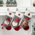 thumbnail image 3 of C Christmas Big Sock With Reindeer Design For Tree Decoration And Gifts 46Cm Size, 3 of 4