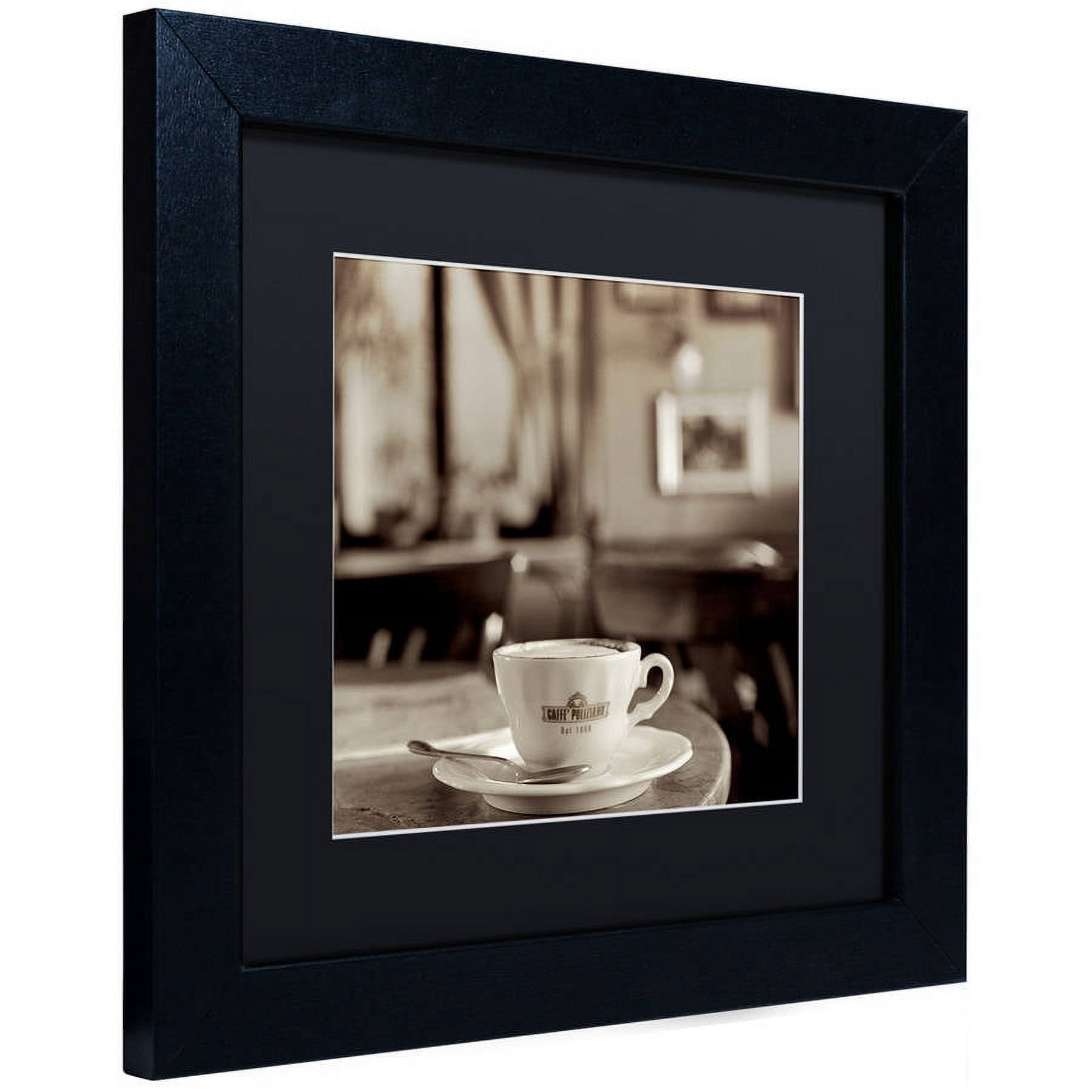 Trademark Fine Art "Tuscany Caffe IV" Canvas Art by Alan Blaustein, Black Matte, Black Frame