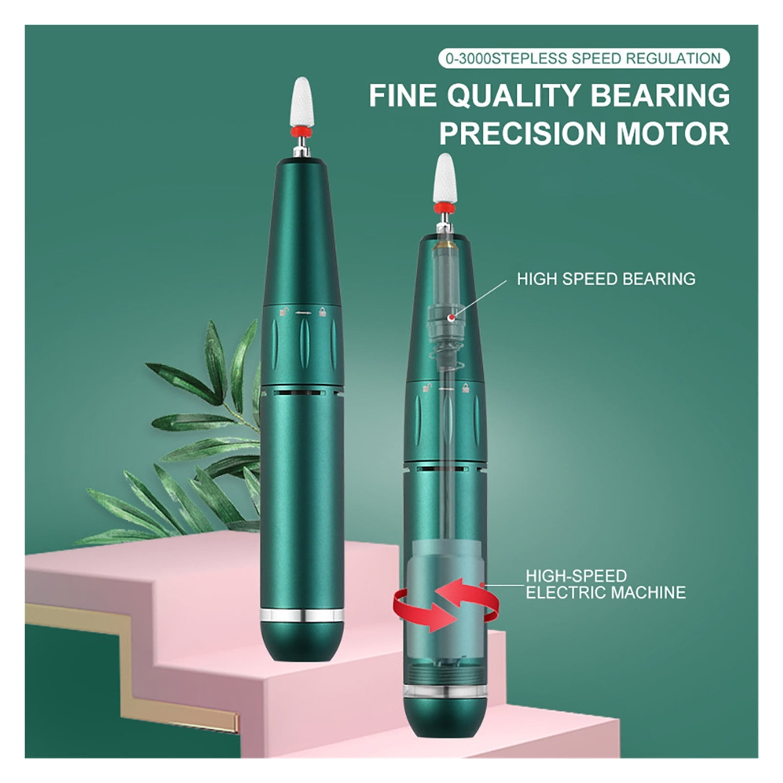 Electric Nail Drill Machine For Gel Polishing, 30000RPM Nail Drill Setfor Acrylic Nails Gel Nails, Nail Drill Pen Salon Nail Equipment ,Lightweight and Portable