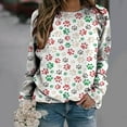 thumbnail image 2 of WXLWZYWL Trendy Sweatshirts For Women 2023 Women Classic St. Patrick Print Crewneck Long Sleeve Loose Sweatshirt Tops, 2 of 5