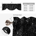 thumbnail image 6 of Black Star Sky Tie Up Valance Curtains for Windows, Kitchen Curtains Window Treatments, Modern Country Simple Abstract Pattern Short Window Shades Valances for Bedroom Bathroom Cafe 42"x12", 6 of 8