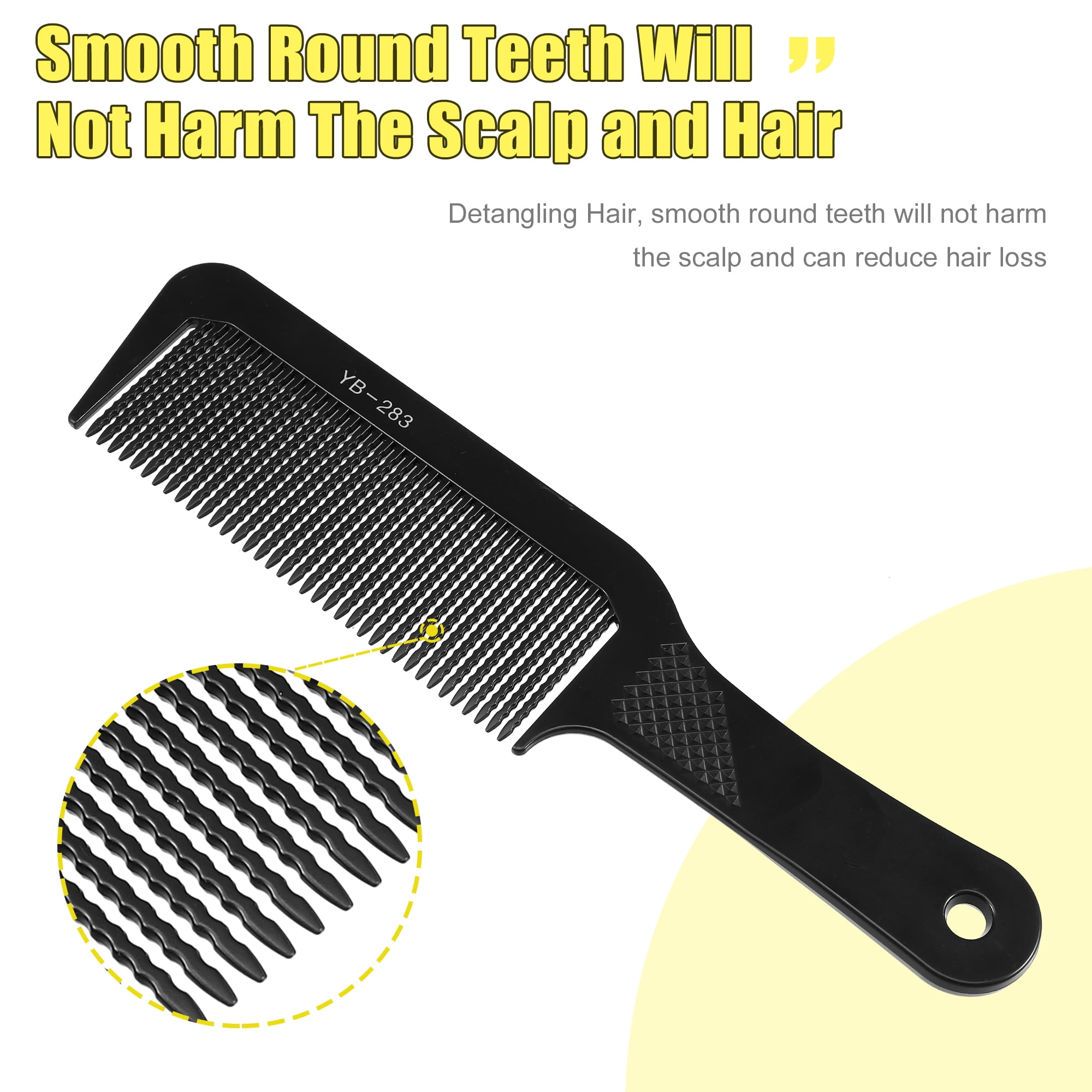 Unique Bargains Wide Tooth Comb for Curly Hair Wet Hair Long Thick Wavy Hair Black