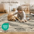 thumbnail image 4 of ODIKA Fall Interlocking Neutral Arch Muted Tones Farmhouse Hallway for Dorm Room, Small Living Apartment, Stain Resistant Low Profile, 4 of 7