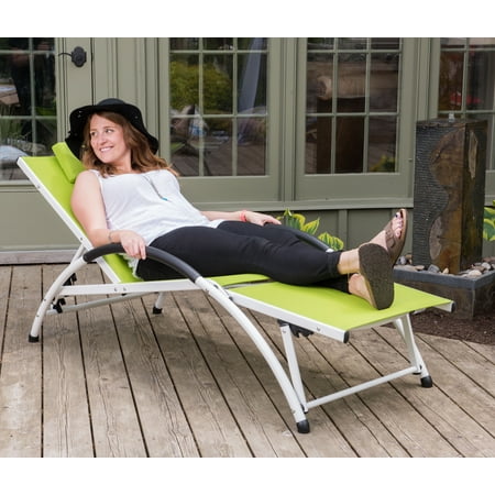 Dockside Sun Lounger - Aluminum(Green Apple)