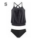 thumbnail image 3 of Toystoory Traje de baño para mujer Traje de baño dividido sexy Traje de baño de color sólido Calzoncillos superiores, Rosa, S Traje de baño Negro S Toystoory OD001364-06, 3 of 5