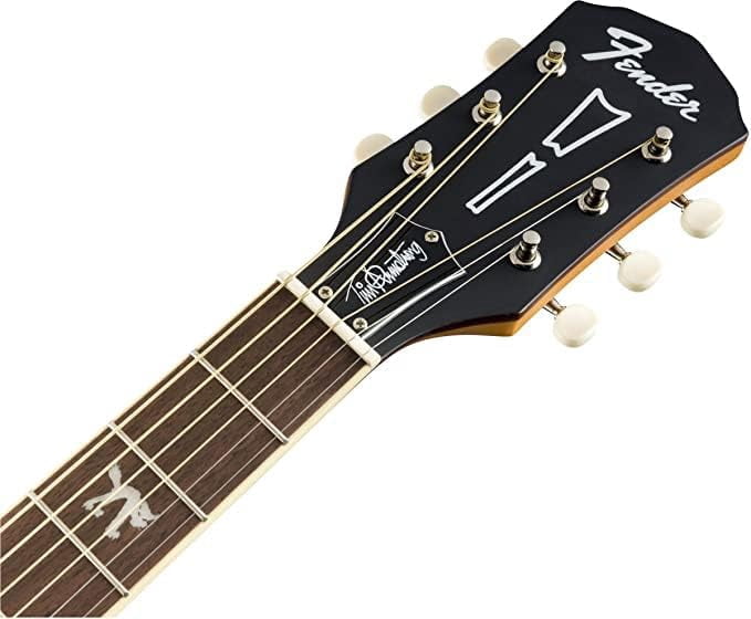 Fender Tim Armstrong Hellcat Concert Acoustic-Electric Guitar - Natural Bundle with Strings, Strap, Picks, and Austin Bazaar Instructional DVD