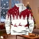thumbnail image 1 of Ceisia Warm Fleece-Lined Mens Loose Fit Christmas Print Half-Zip Stand Collar Sweatshirt Gifts, 1 of 6