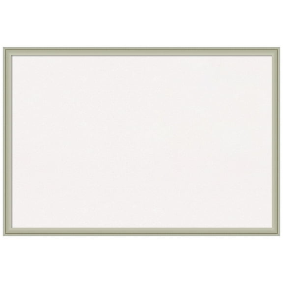 Amanti Art White Cork Board Framed Florence Silver Bulletin Board 38 in. x 26 in.