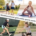 thumbnail image 5 of Girls Trainer Socks 12 Pairs Sports Ankle Kids Socks White Black Athletic Running School Socks Toddler Soft Socks for 1-14 Years Children, 5 of 5
