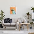 thumbnail image 2 of Stupell Industries Tropical Macaw Parrot Portrait Bold Rainforest Bird Graphic Art Jet Black Floating Framed Canvas Print Wall Art, Design by Patricia Pinto, 2 of 5