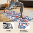thumbnail image 4 of Pioneer Flower Floral Print Pattern Hot Yoga Mat Towel Non Slip for Hot Yoga - Quick-Drying Yoga Mat Cover with 4 Corner Pockets with Travel Bag - Hot Yoga Towel Non Slip 74"x26", 4 of 6