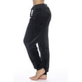 thumbnail image 2 of Just Love Women's Velour Plush Jogger Pants - Soft and Cozy Lounge (Black, 2X Plus, Regular), 2 of 2
