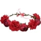 thumbnail image 1 of Corona de flores para novia, tocado de rosas artificiales, corona floral para el cabello, diadema de boda, 1 of 7