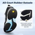 thumbnail image 7 of FitVille Tennis and Pickleball Sneakers Wide Toe Box and Arch Support Indoor Outdoor Men's Athletic Shoes Black Size 14 X-Wide, 7 of 7