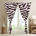 thumbnail image 4 of Zebra Print Curtains Black and Pink 30%-50% Blackout Curtains, Wild Animal Theme Curtains & Drapes Safari Bedroom Curtains, Abstract Stripe Window Treatments, 4 of 6