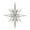 Silver, variant on Vickerman 12" Red Iridescent Star Christmas Ornament
