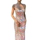 thumbnail image 3 of VISgogo Vestido largo casual para mujer, sin mangas, sin espalda, corte bajo, estampado floral, vestido de tirantes con vendaje en la espalda VISgogo moda, 3 of 5