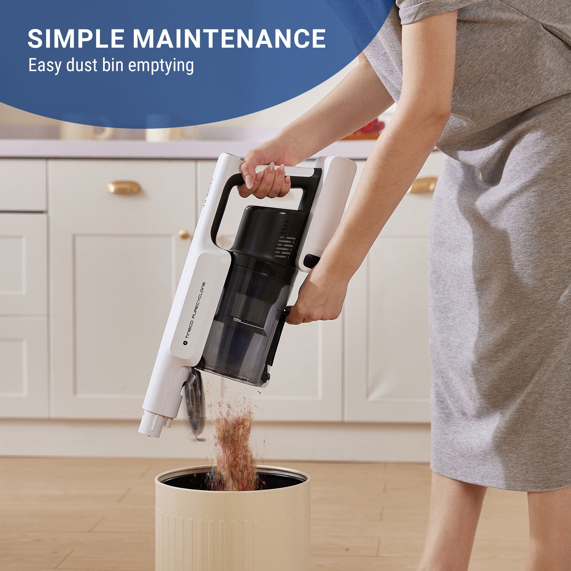 Open Box Tineco GO Slim Cordless Stick Vacuum, For Carpet & Hard Floors, HEPA Filter & LED Headlights, 40 Minute Run-Time, Ideal for Daily Cleaning