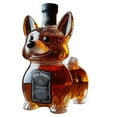 thumbnail image 2 of Glass&Bottle Corgi Whiskey Bottle Decorative Wine Bottle Rack Purpose Beverage Container And Unique Bar Decoration. Corgi bottle, 2 of 7