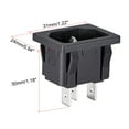 thumbnail image 2 of Panel Mount Plug Adapter AC 250V 10A C14 3 Pins IEC Inlet Plug Socket  Staight, 2 of 3
