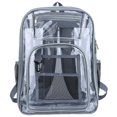 thumbnail image 1 of AMERTEER Backpack PVC School Bag Transparent Lightweight Solid Color Outdoor Play (Black), 1 of 8