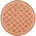 thumbnail image 1 of Safavieh Courtyard Terracotta Indoor Outdoor Rug - Round 4', 1 of 2