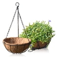 thumbnail image 2 of Flower Pot 20-40cm Hanging Basket Liner Coco Fiber Replacement Flowerpot 2pcs Lining For Home Furnishings Coconut, 2 of 11
