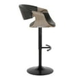 thumbnail image 5 of Symphony Adjustable Bar Stool, Black Bar Stools, Bar Chairs, Swivel Bar Stools, Bar Stools Set of 2, Bar Height Stools Set of 2 (Light Grey Wood, Black), 5 of 6