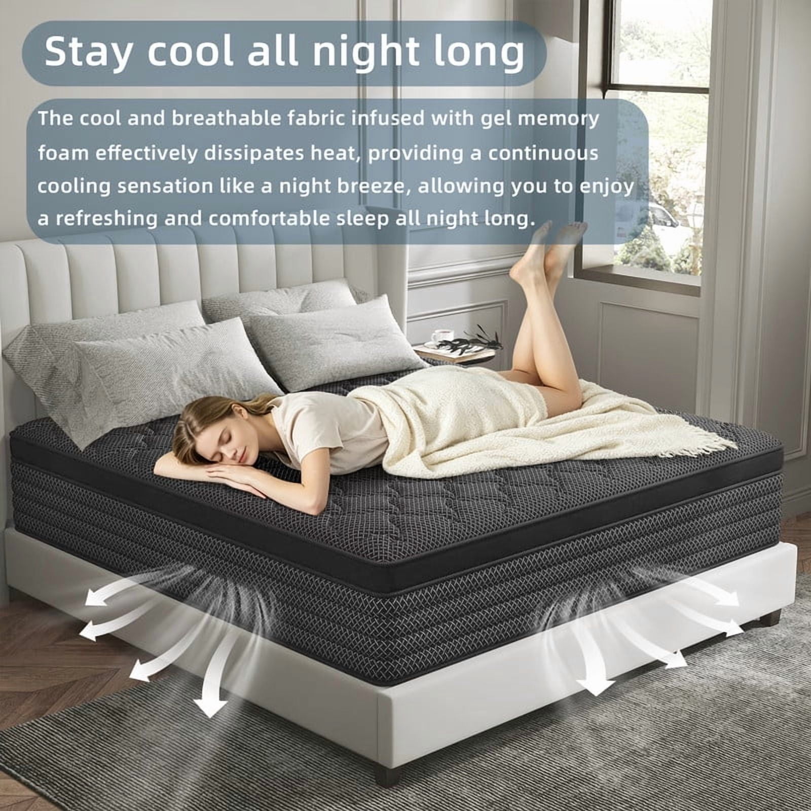 Kviwasha 12 inch Twin Mattress in a Box Pocket Innerspring Hybrid Mattress, CertiPUR-US Certified , Twin