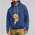 thumbnail image 2 of DDAPJ pyju Pet Pouch Hoodie Men Small Dog Carrier Hoodies Puppy Pouch Sweatshirt Unisex Animal Holder Pullover Tops Blue M, 2 of 8