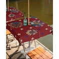 thumbnail image 2 of nqOlkjepod Independence Day Outdoor Tablecloth with Umbrella Hole & Zipper, Red Stars Stripes Sunflower Modern Square Table Cover 54x54 Inch, Dining Waterproof Table Cloth Protector for Patio/Party, 2 of 7