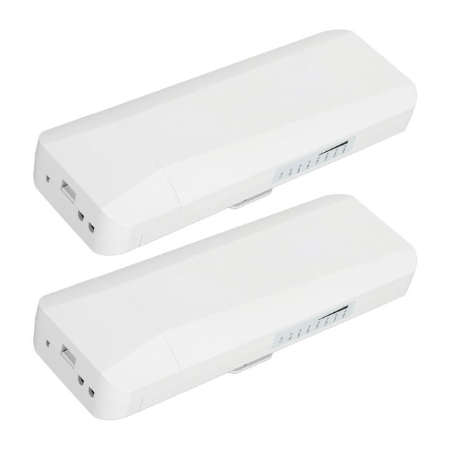 2 Pack Cordless Bridge, 5.8G Outdoor Bridge 3KM 2 RJ45 LAN Port WiFi Ethernet Bridge with 14dBi High Gain Antenna, IEEE802.11a, N, Ac Point to Point WiFi Bridge IP65 Weatherproof
