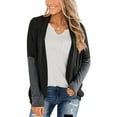 thumbnail image 1 of Cardigan Patchwork Col en V pour Femmes Manteau à Manches Longues, 1 of 8