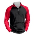 thumbnail image 1 of Men's Outdoor Vintage V-neck Button Long Sleeve Fashion Sports T-shirt L, 1 of 4