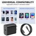thumbnail image 2 of iPhone Charger, 25W PD White Fast Charger Block with 6ft Fast Charging Cables Compatible with iPhone 14/13/12/11-Black, 2 of 7