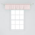 thumbnail image 2 of Ambesonne Vintage Valance Pack of 2, Repeating Geometric Floral, 54"X12", Pale Rust and White, 2 of 2