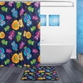thumbnail image 2 of Coolnut Halloween Color Owl Bath Curtain Rugs Sets 2 Pcs, Bathroom Theme Set with Shower Curtain and Non-Slip Carpet, 60x72in + 23.6x15.7in, 2 of 7