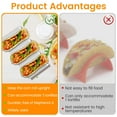 thumbnail image 3 of 4pcs Taco Holders, Stainless Steel Taco Holders, Premium Taco Stands, Holds 2 Or 3 Tacos Each Taco Tray, Taco Rack With Easy-Access Handle, Kitchen Supplies, Serveware, 3 of 7
