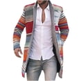 thumbnail image 2 of Qertyioot Men's Fashion Length Cardigan Fashion Print, 2 of 9