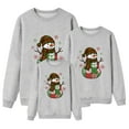 thumbnail image 4 of KHONTS Matching Merry Christmas Sweatshirts for Family Holiday Xmas Long Sleeve Pullover Tops Women Grey, 4 of 6