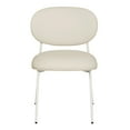 thumbnail image 3 of TOV Furniture Vegan Leather Stackable Dining Chair with Cream Legs - Set of 2, 3 of 5