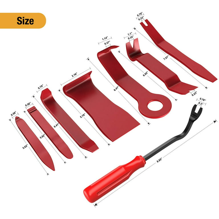 Trim Removal Tool, Auto Panel Removal Tool Car Interior Trim Kit Fastener  Rivet Remover Plastic Pry Tool For Automotive Radio Stereo Dash, Upholstery