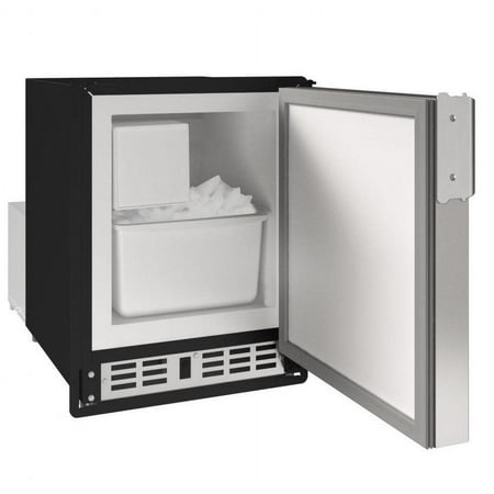 U-Line - 14" 23-Lb Freestanding Icemaker - Stainless Steel