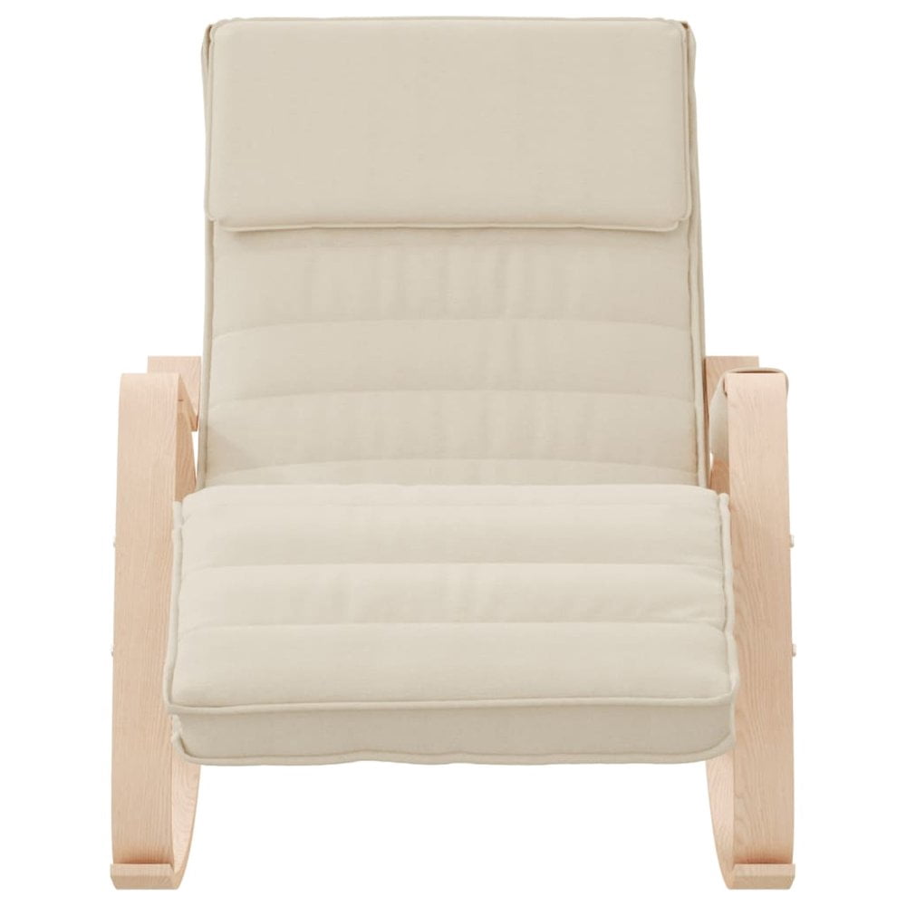 vidaXL Rocking Chair Cream Fabric