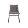 thumbnail image 1 of OSP Home Furnishings Halo 2-Pack Faux Leather Stacking Chairs with Sturdy Metal Frame, Charcoal Grey, 1 of 5