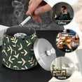 thumbnail image 4 of Yayeee Ashtray with Lid for Cigarette Smokeless Stainless Steel Home Ash Holder, Green Leaves, 4 of 7