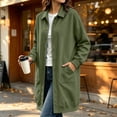 thumbnail image 7 of WIZUTIZ Women's Solid Color Button Down Lapel Collar Coat Mid-Length Long Sleeve Pockets Loose Fit Casual Winter Warm Outerwear, 7 of 7