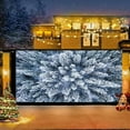 thumbnail image 5 of 13 x 6ftAerial View Snow Covered Pine Trees Forest During Winter Garage Door Decoration Background Landscape Christmas New Year Party Decor Photo Photography Booth Decor Banner Cover, 5 of 5